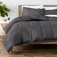 thumbnail image 1 of Bare Home Down Alternative Comforter Set - 3-Pieces - All Seasons - Oversized Queen, Forged Iron Gray, 1 of 10