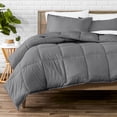 thumbnail image 1 of Bare Home Down Alternative Comforter Set - 3-Pieces - All Seasons - Oversized Queen, Gray, 1 of 10