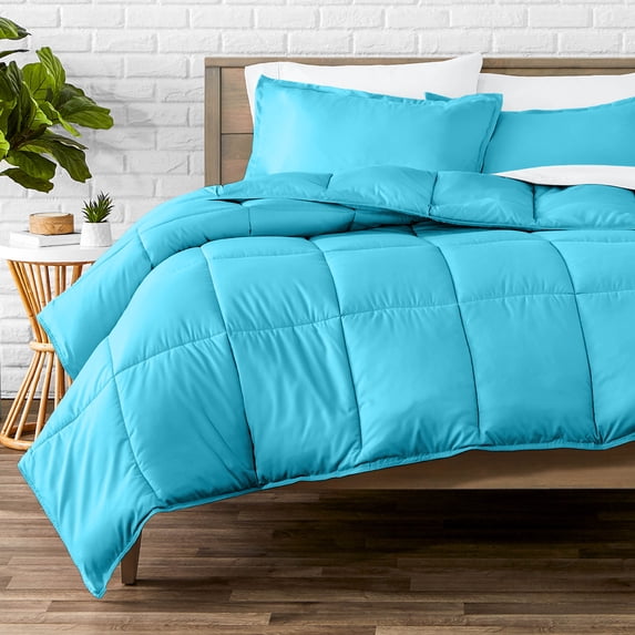 Bare Home Down Alternative Comforter Set - 3-Pieces - All Seasons - Queen, Aqua