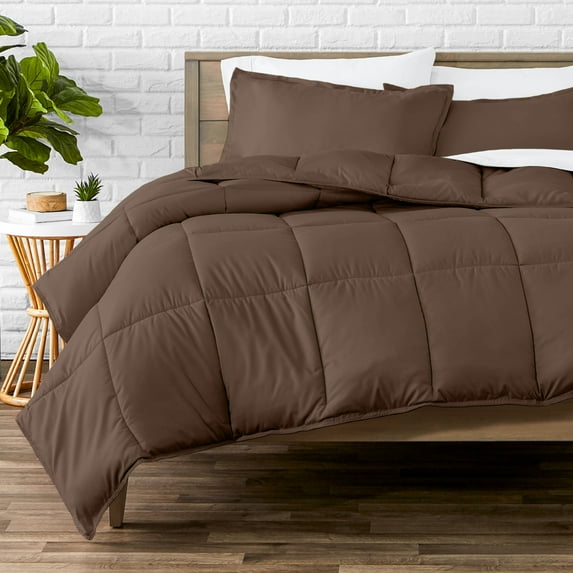 Bare Home Down Alternative Comforter Set - 3-Pieces - All Seasons - Queen, Cocoa