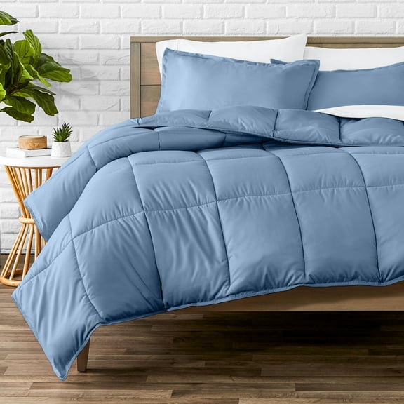Bare Home Down Alternative Comforter Set - 3-Pieces - All Seasons - Queen, Coronet Blue