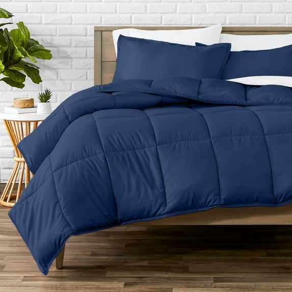 Bare Home Down Alternative Comforter Set - 3-Pieces - All Seasons - Queen, Dark Blue