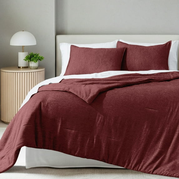 Bare Home Down Alternative Comforter Set - 3-Pieces - All Seasons - Queen, Heather Rose