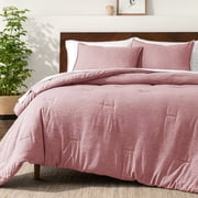 Bare Home Down Alternative Comforter Set - 3-Pieces - All Seasons - Queen, Heather Rosewood
