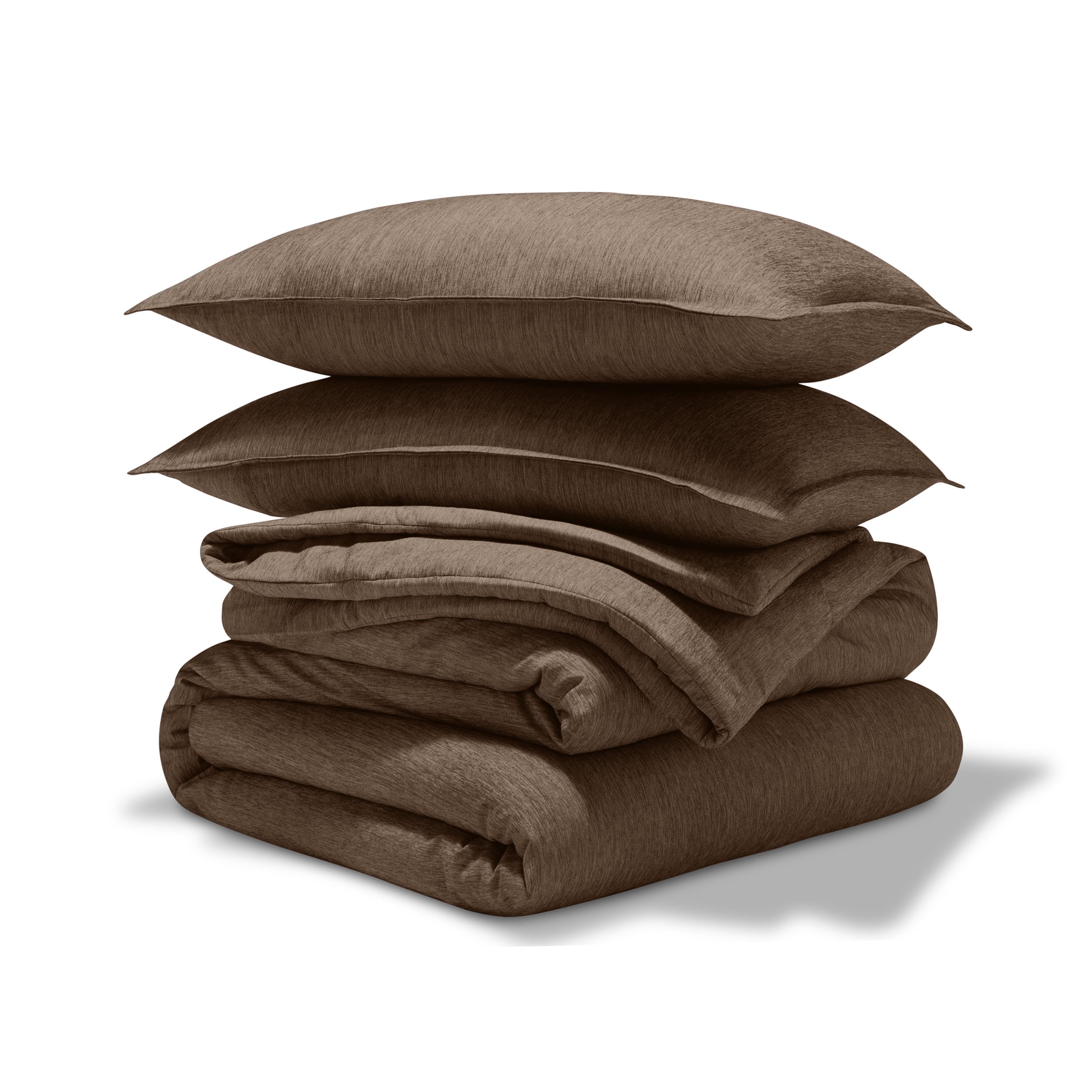 Heather Taupe Queen Organic Microfiber Down Alternative Comforter Set