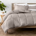 thumbnail image 1 of Bare Home Down Alternative Comforter Set - 3-Pieces - All Seasons - Queen, Khaki, 1 of 10