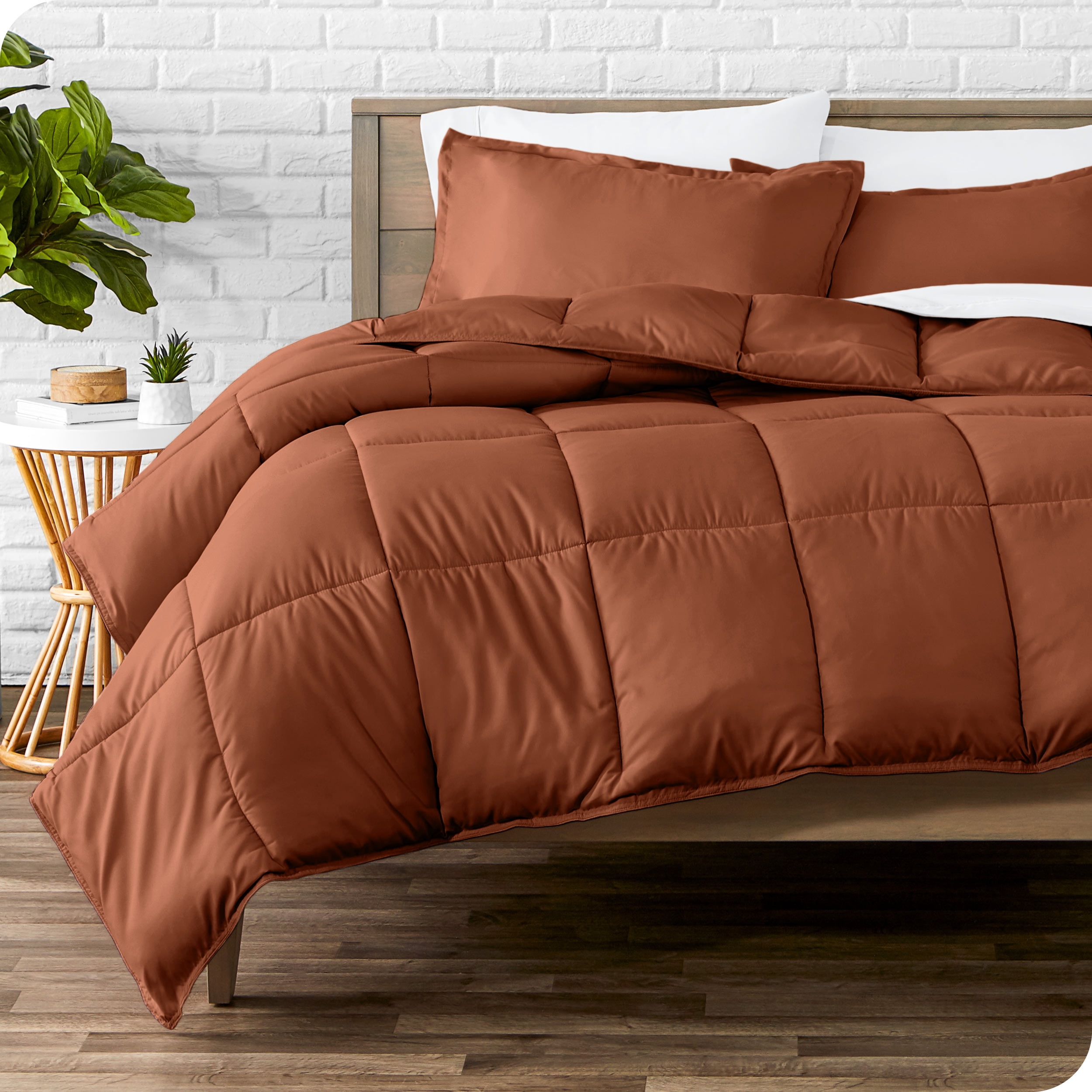 Terracotta Queen Down Alternative Microfiber Comforter Set