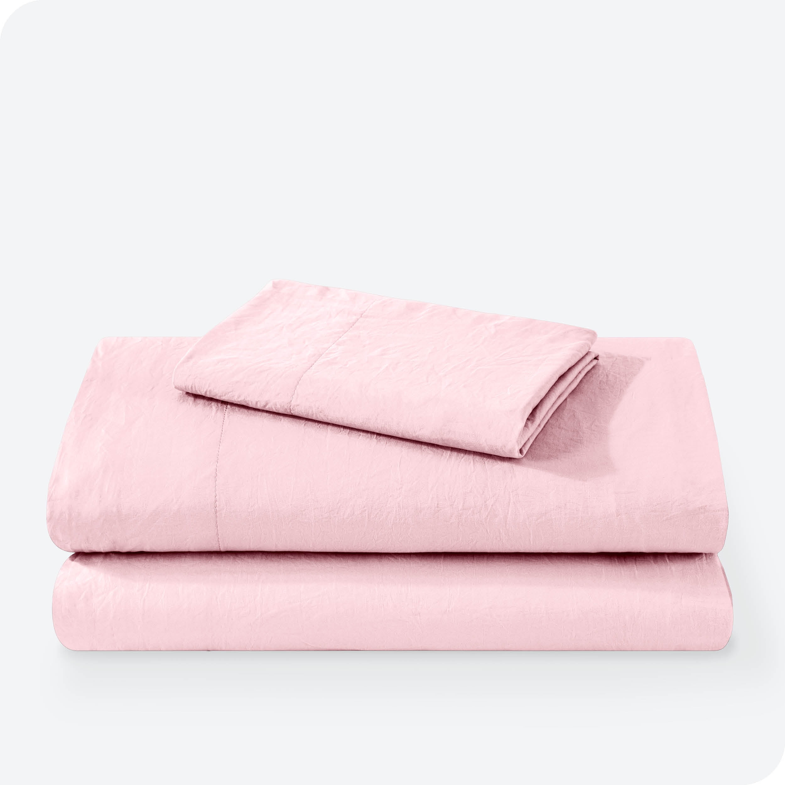 Bare Home Dusty Pink Sandwashed Microfiber Sheet Set, Wrinkle Resistant, Deep Pocket, Twin XL