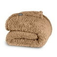 thumbnail image 1 of Bare Home Faux Shearling Blanket - Dual Layer - Fluffy & Soft - Lightweight - Twin/Twin XL, Teddy Bear Brown, 1 of 7