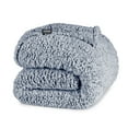 thumbnail image 1 of Bare Home Faux Shearling Blanket - Fluffy & Soft - Lightweight - Full/Queen, Dark Blue - Tipped, 1 of 4