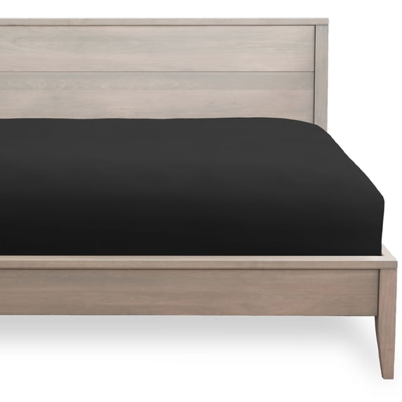 Bare Home Fitted Bottom Sheet Premium 1800 Ultra-Soft Wrinkle Resistant Microfiber, Hypoallergenic, Deep Pocket (King, Black)
