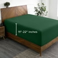 thumbnail image 1 of Bare Home Fitted Sheet - 22" Extra Deep Pocket - Premium 1800 Collection - King, Forest Green, 1 of 7