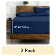 (2 pack) Bare Home Fitted Sheet 22" Extra Deep Pocket Premium 1800