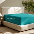 thumbnail image 1 of Bare Home Fitted Sheet - 22" Extra Deep Pocket - Premium 1800 Collection - Queen, Emerald, 1 of 7