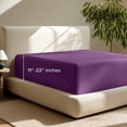 thumbnail image 1 of Bare Home Fitted Sheet - 22" Extra Deep Pocket - Premium 1800 Collection - Queen, Plum, 1 of 6