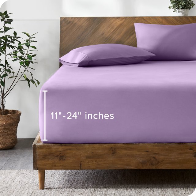 Bare Home Fitted Sheet 24" Extra Deep Pocket Premium 1800