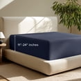 thumbnail image 1 of Bare Home Fitted Sheet - 24" Extra Deep Pocket - Premium 1800 Collection - Queen, Midnight Blue, 1 of 7