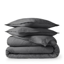 Bare Home Flannel Duvet Cover Set - 100% Flannel Cotton - Double Brushed - Full/Queen, Gray
