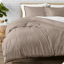Bare Home Flannel Duvet Cover Set - 100% Flannel Cotton - Double Brushed - King/Cal King, Taupe