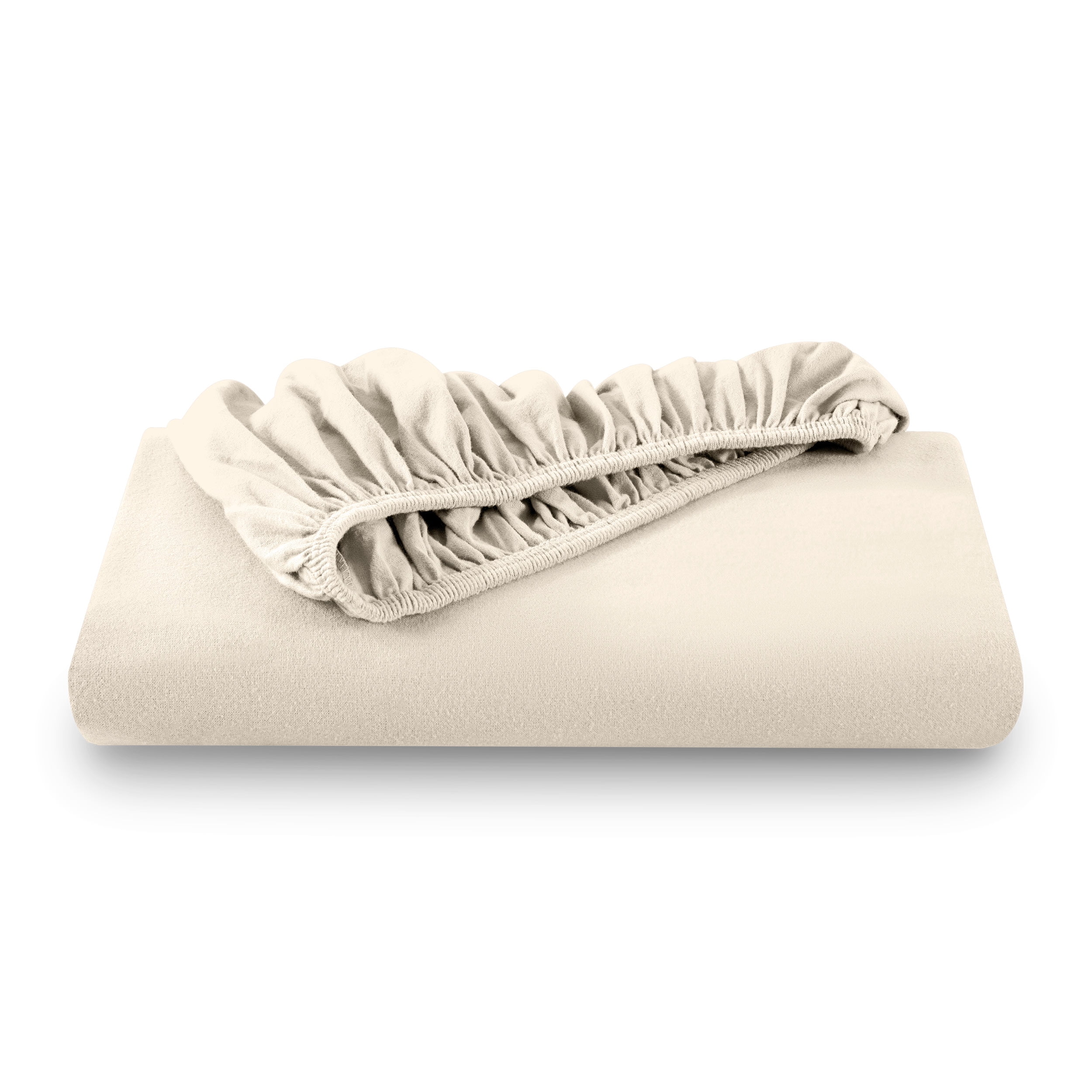 Queen Sand Cotton Flannel Deep Pocket Fitted Sheet