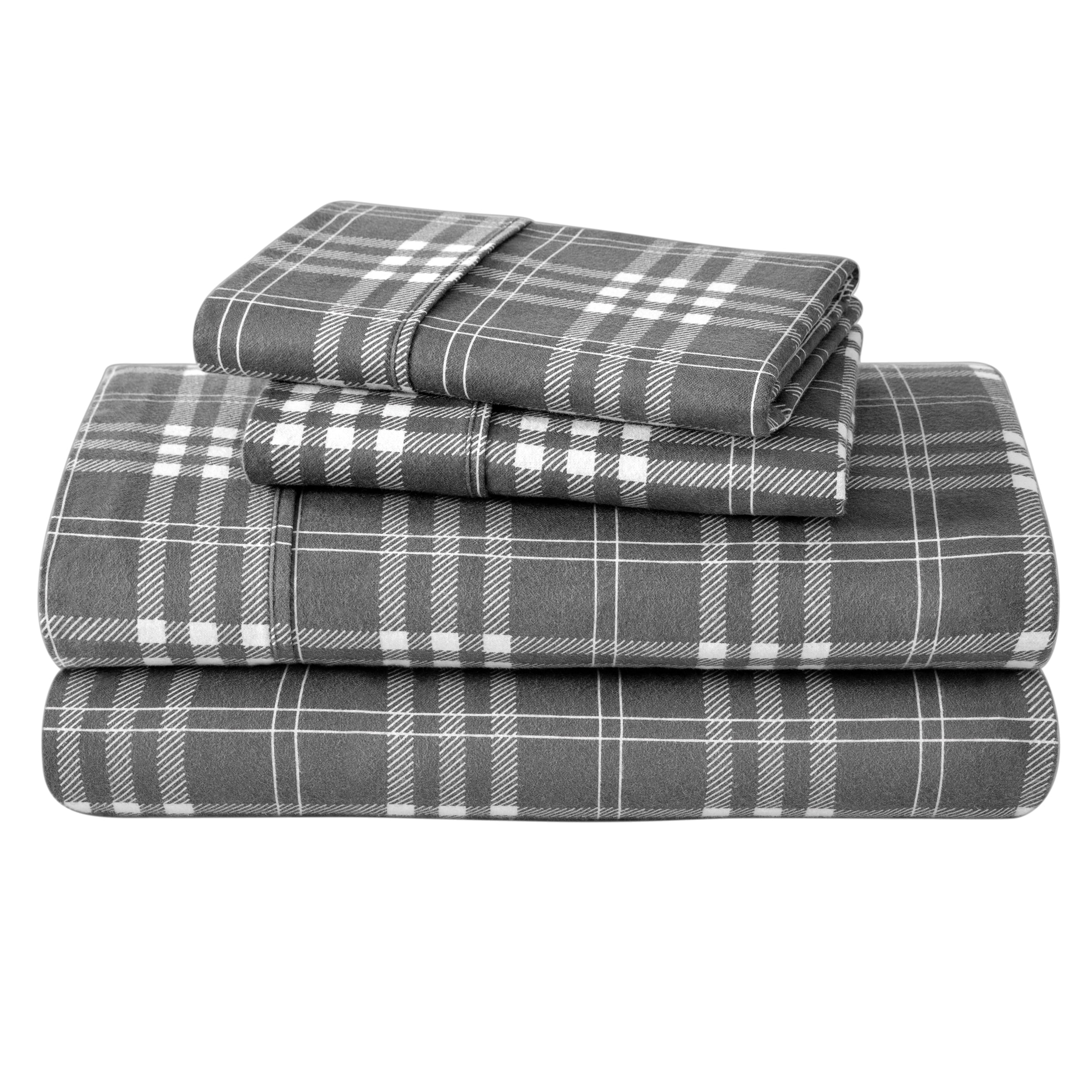 Bare Home Flannel Sheet Set 100 Cotton Deep Pocket 4 Piece
