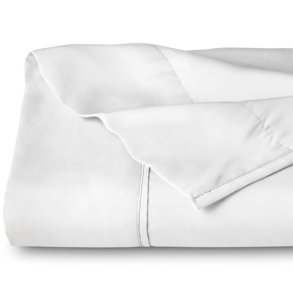 Bare Home Flat Top Sheet, Microfiber, Wrinkle Resistant, Full, White, 1 Pack