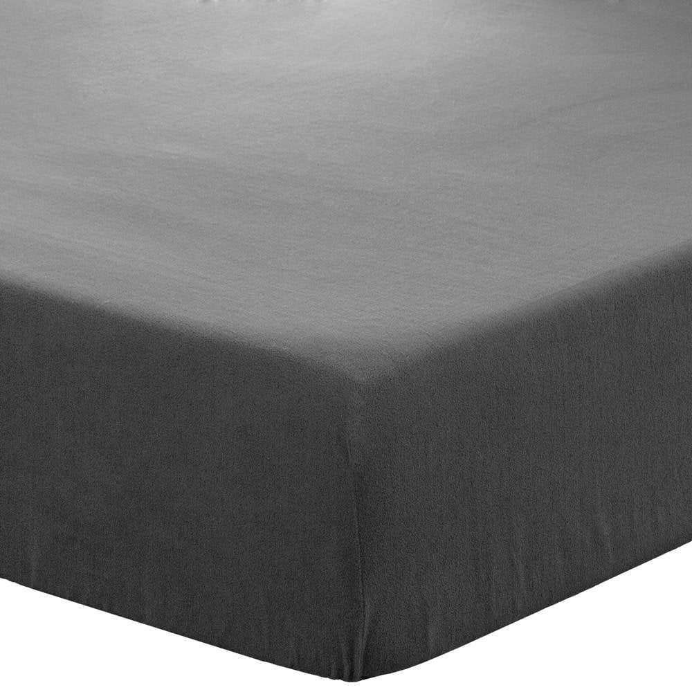 Bare Home Fleece Fitted Sheet, Plush Polar Fleece, Deep Pocket, Full XL, 5 Pack, Gray