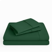 Bare Home Forest Green Microfiber Sheet Set, Wrinkle Resistant, Deep Pocket, Queen