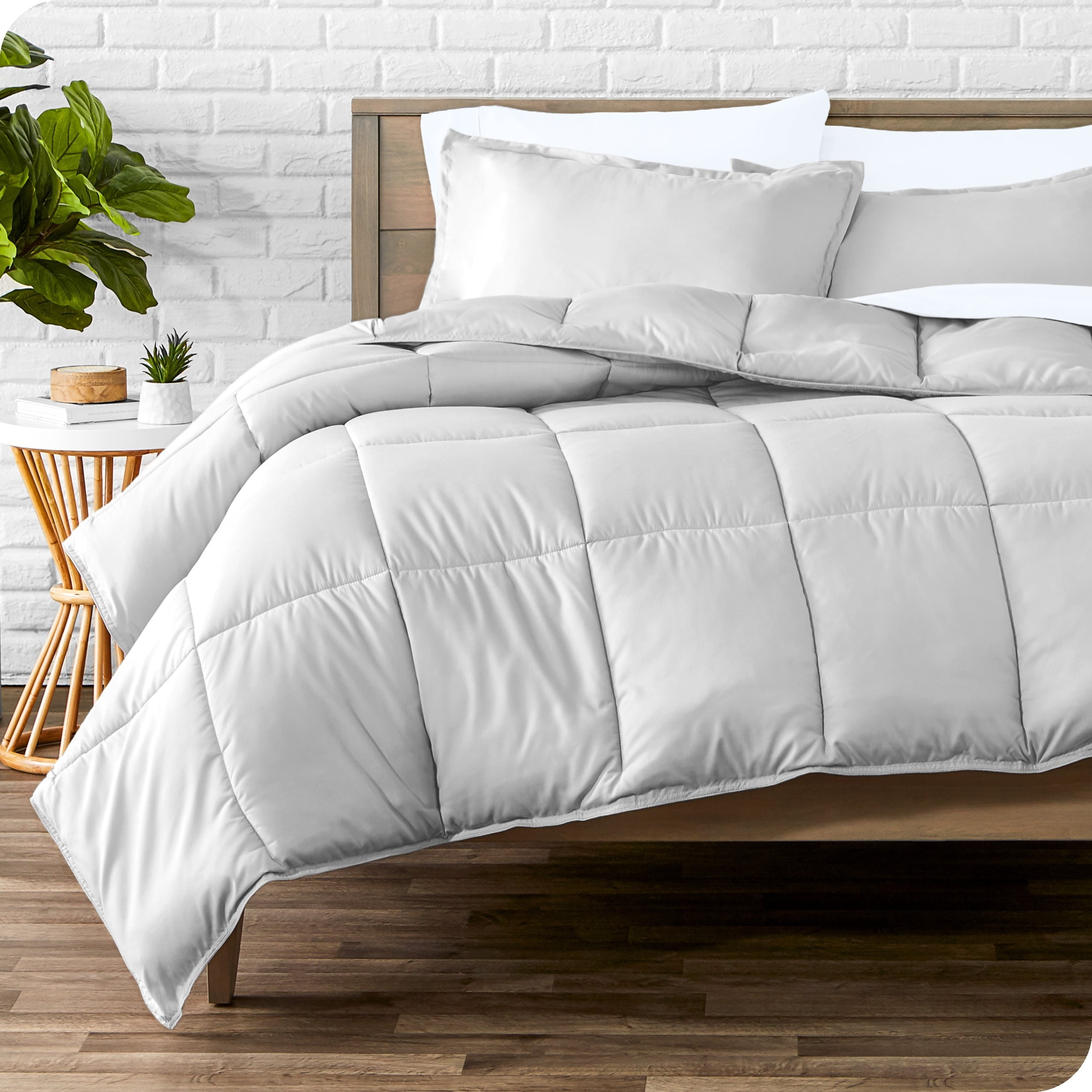 Full Cloud Grey Down Alternative Microfiber Comforter Set