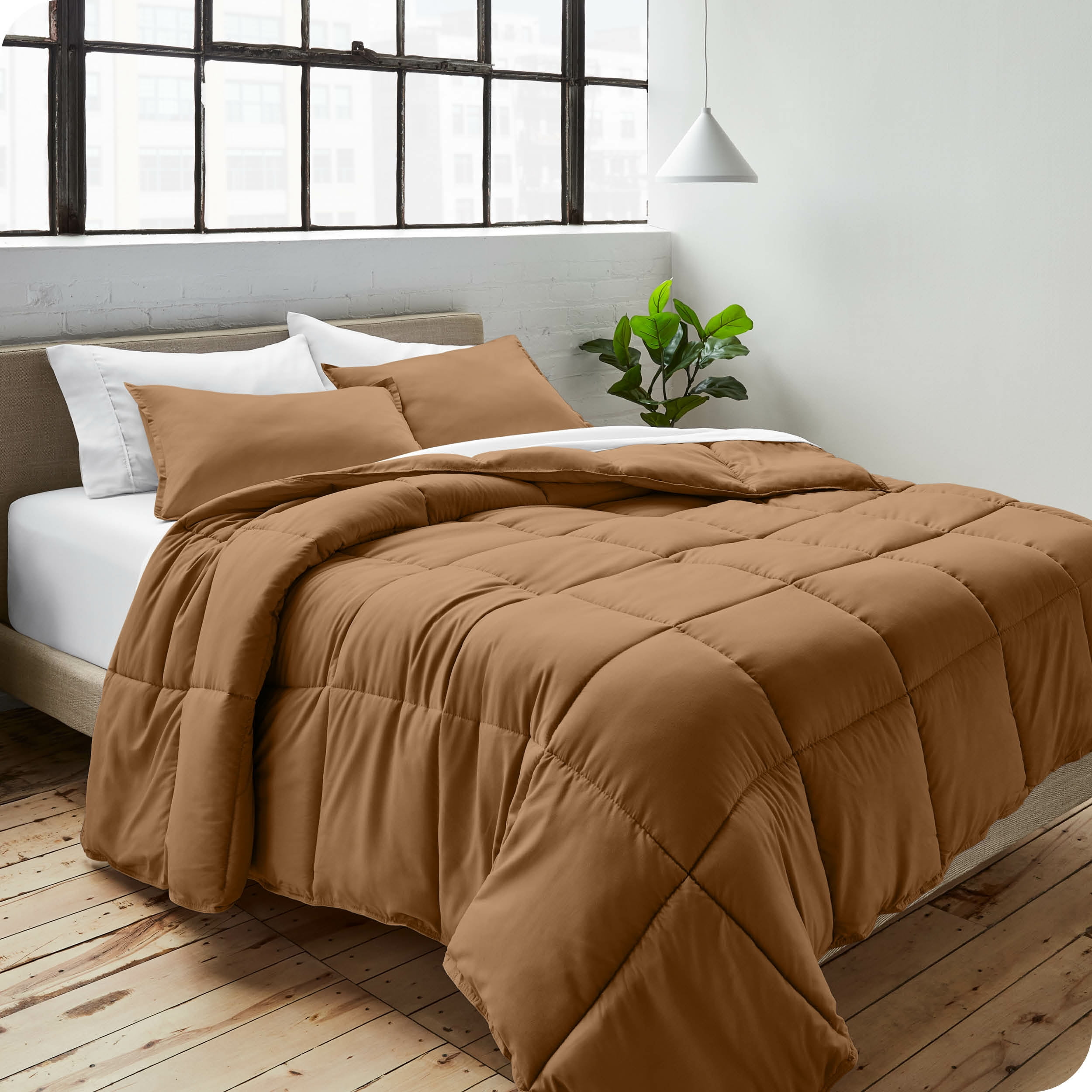 Bare Home Goose Down Alternative Comforter Set 3 Piece, All Seasons