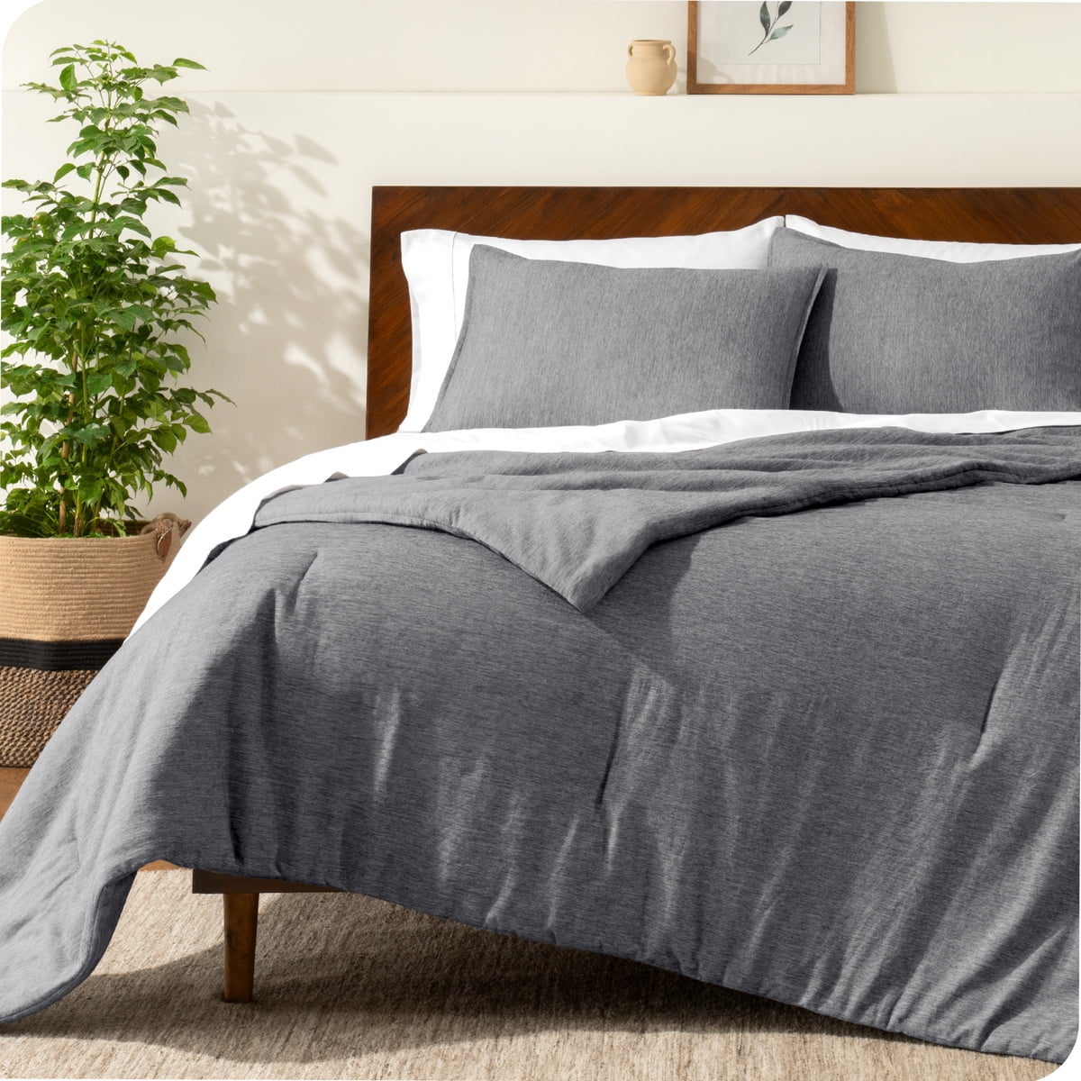Bare Home Microfiber Soft Goose Down Alternative Comforter Set 3