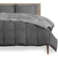 thumbnail image 1 of Bare Home Goose Down Alternative Reversible Comforter, Oversized King, Gray/Light Gray, 1 of 6