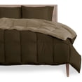 thumbnail image 1 of Bare Home Goose Down Alternative Reversible Comforter, Queen, Cocoa/Taupe, 1 of 6