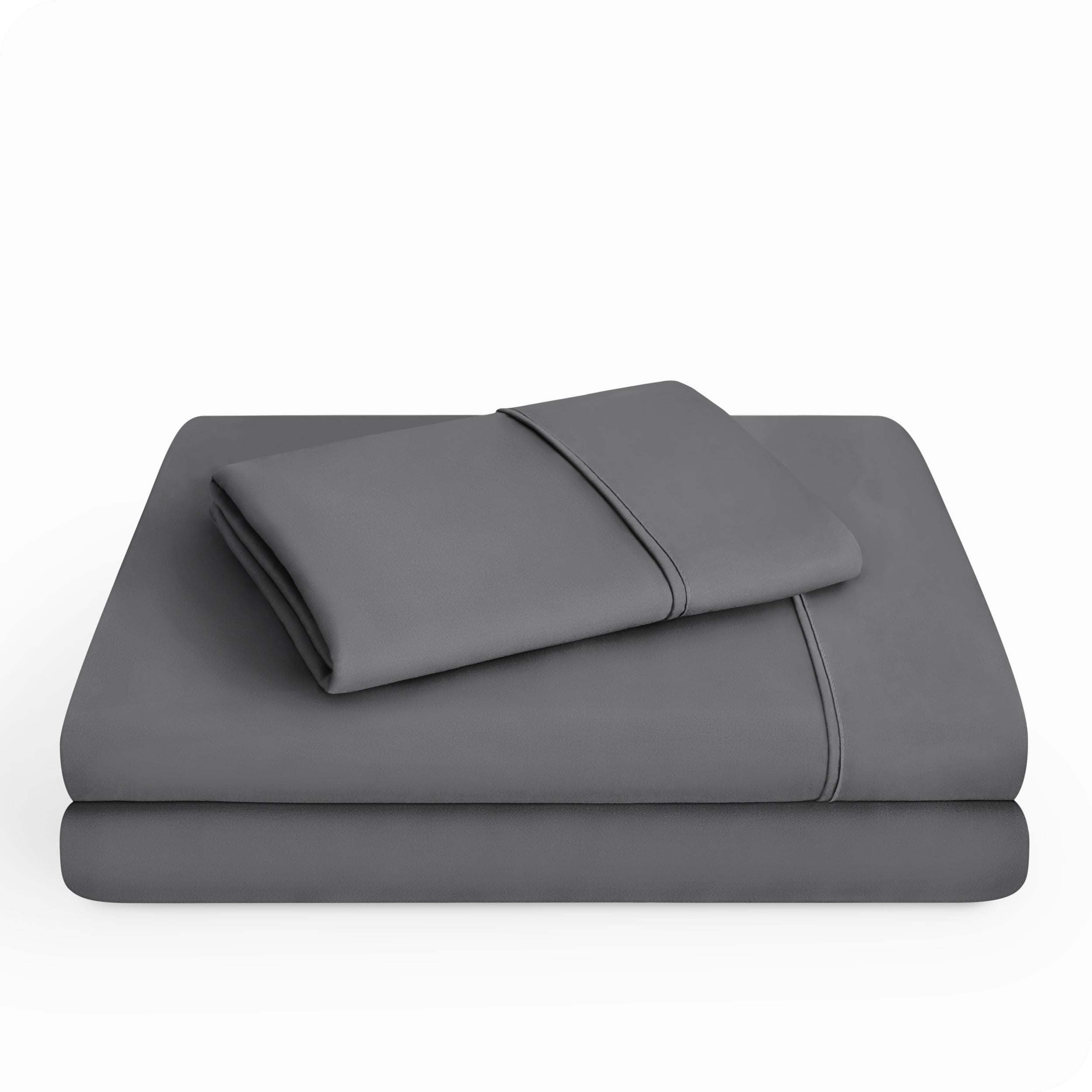 Bare Home Gray Microfiber Sheet Set, Wrinkle Resistant, Deep Pocket, Twin