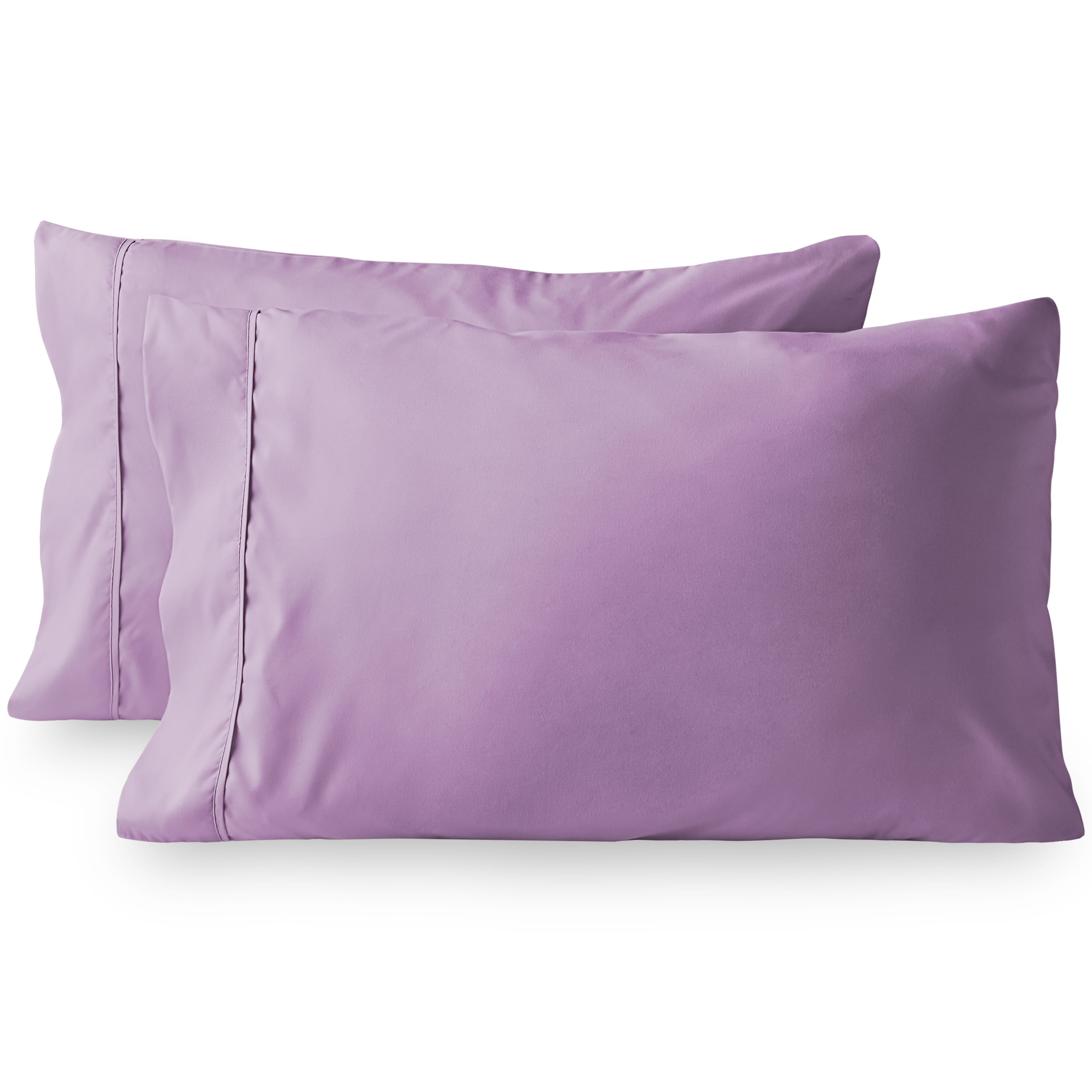 Bare Home Premium 1800 Ultra-Soft Microfiber Pillowcase Set - Double Brushed - Hypoallergenic - Wrinkle Resistant (Standard Pillowcase Set of 2, Lavender)