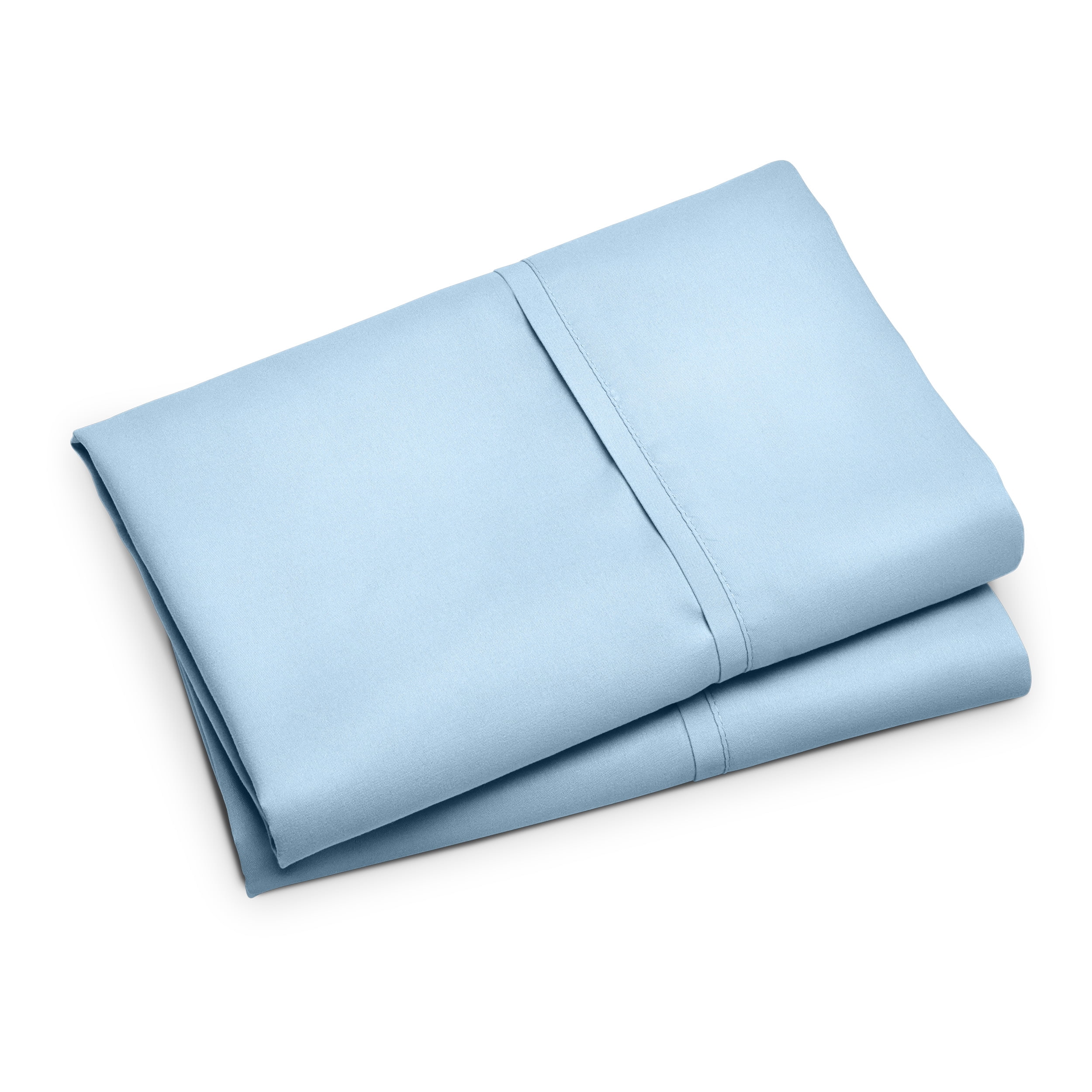 Bare Home Light Blue Microfiber Pillowcase Set, Hypoallergenic, King Set of 2