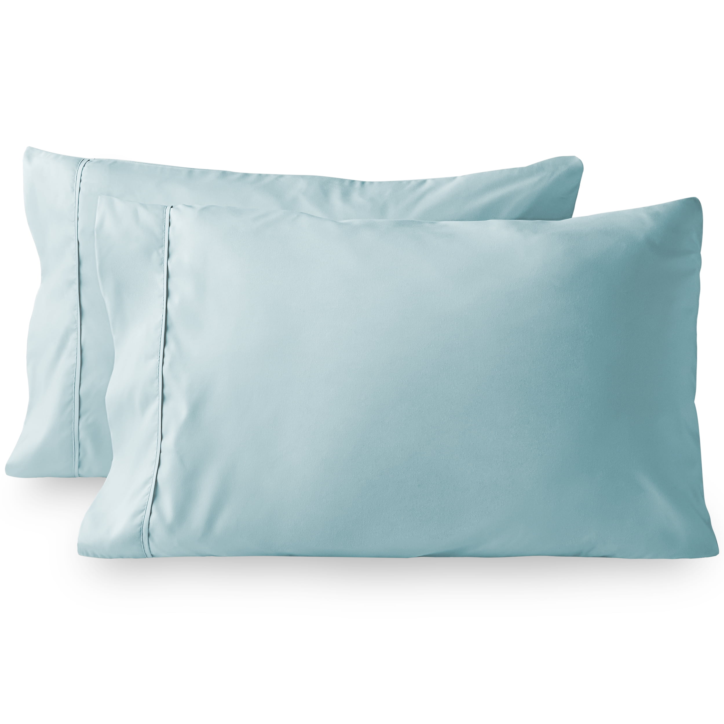 Light Blue Hypoallergenic Cotton Polyester King Pillowcase Set