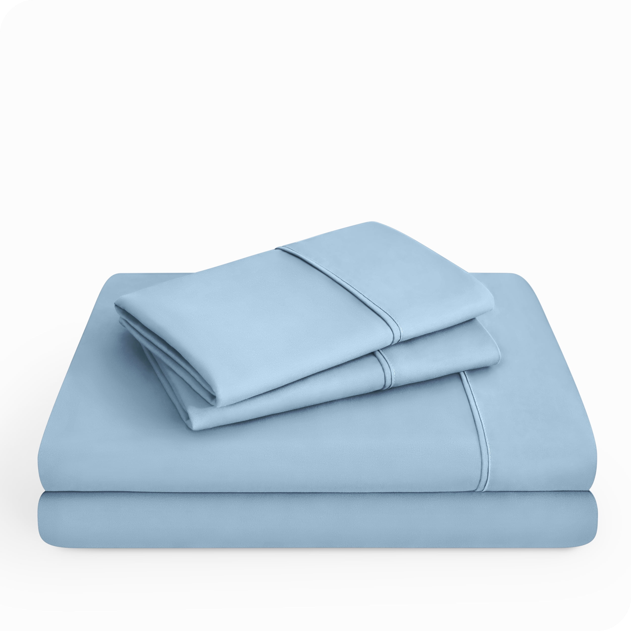 Bare Home Light Blue Microfiber Sheet Set, Wrinkle Resistant, Deep Pocket, Queen
