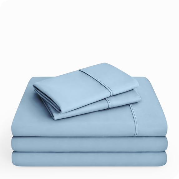 Bare Home Light Blue Microfiber Sheet Set, Wrinkle Resistant, Deep Pocket, Split King