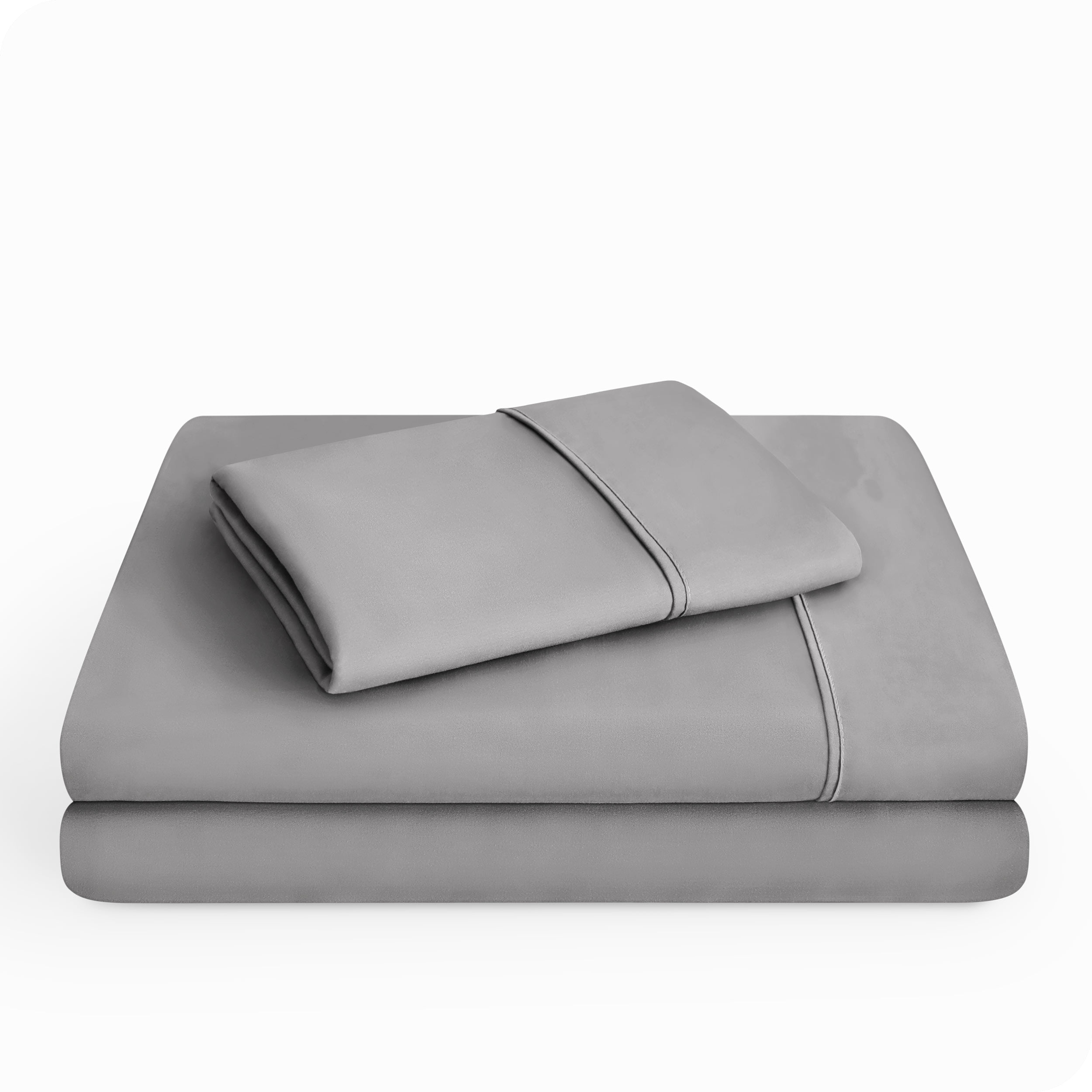 Bare Home Light Gray Microfiber Sheet Set, Wrinkle Resistant, Deep Pocket, Twin