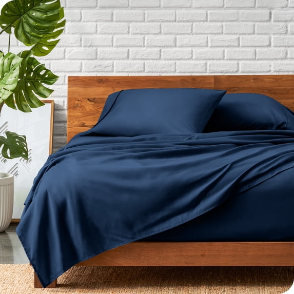 Bare Home Lightweight Coverlet Bedspread & Microfiber Sheet Set Bundle Coverlet Set: Grey, Sheet Set: Dark Blue Twin XL 5 Piece