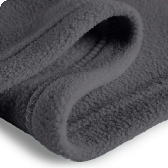 Bare Home Lightweight Polar Fleece Blanket Grey Throw/Travel