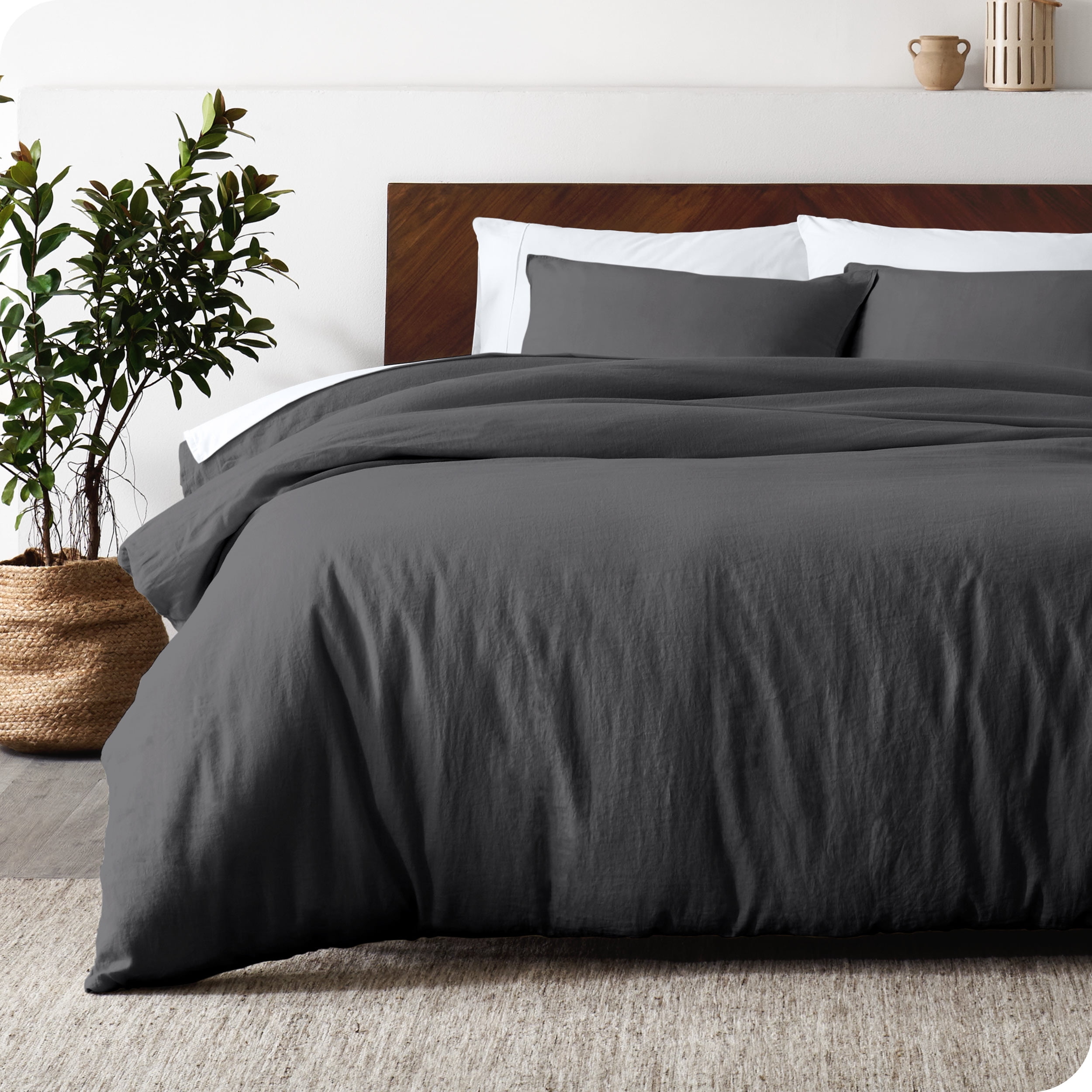 Dark grey duvet cover discount
