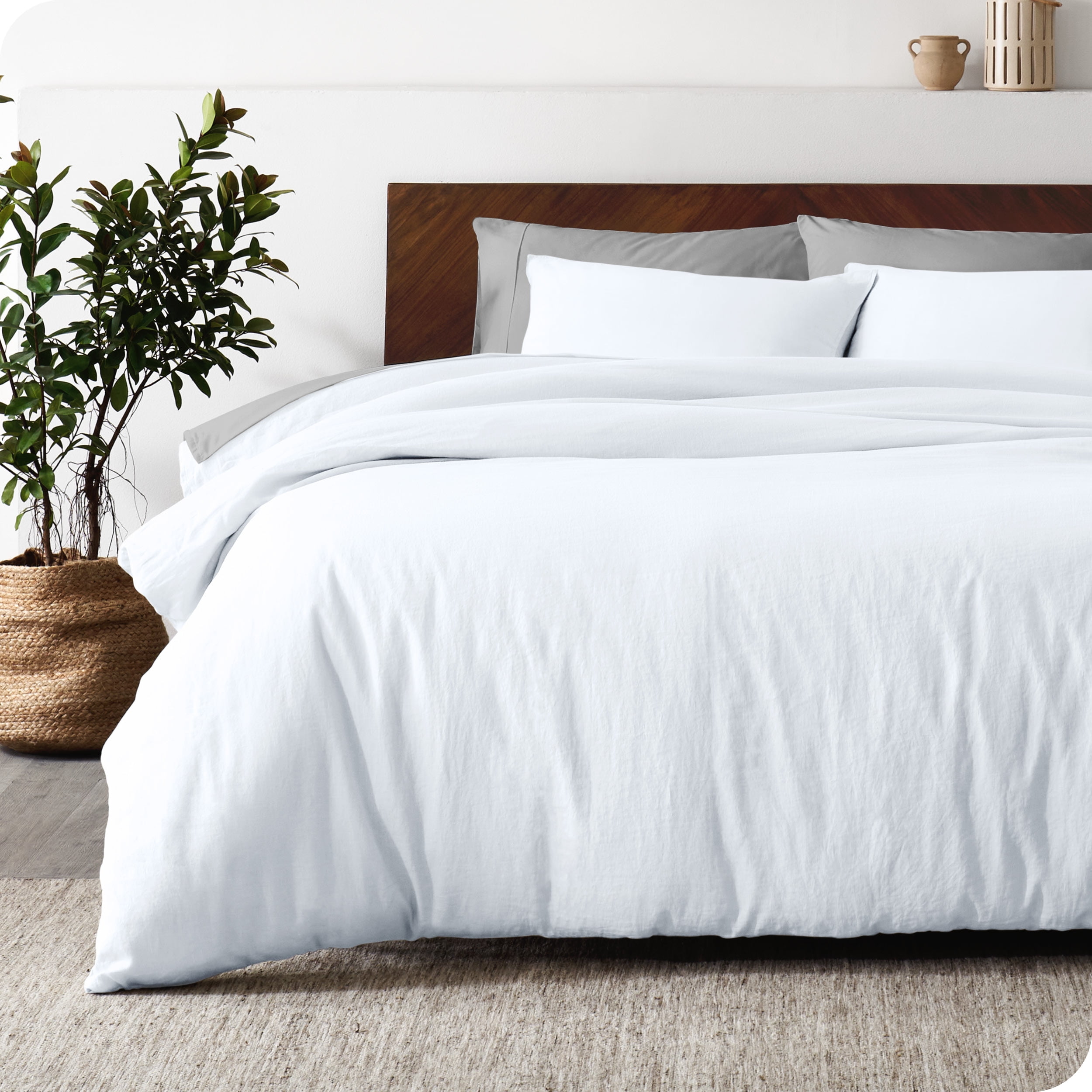Bare Home California King Size Lightweight & Breathable Linen Duvet
