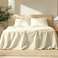 thumbnail image 1 of Bare Home Linen Sheet Set - Deep Pocket - Breathable - 4-Pieces - Full, Natural, 1 of 10