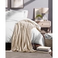 thumbnail image 1 of Bare Home Luxurious Ultra Soft Premium Microplush Fleece Blanket, Throw, Oyster, 1 of 5