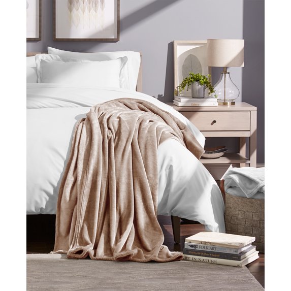 Bare Home Luxurious Ultra Soft Premium Microplush Fleece Blanket, Twin/Twin XL, Camel