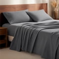 thumbnail image 1 of Bare Home Luxury 100% Cotton Flannel California King Sheet Set, Deep Pocket, 4-Piece, Gray, 1 of 10