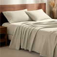 thumbnail image 1 of Bare Home Luxury 100% Cotton Flannel California King Sheet Set, Deep Pocket, 4-Piece, Sand, 1 of 10