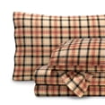 thumbnail image 1 of Bare Home Luxury 100% Cotton Flannel Full Sheet Set, Deep Pocket, 4-Piece, Red Lodge Plaid, 1 of 10